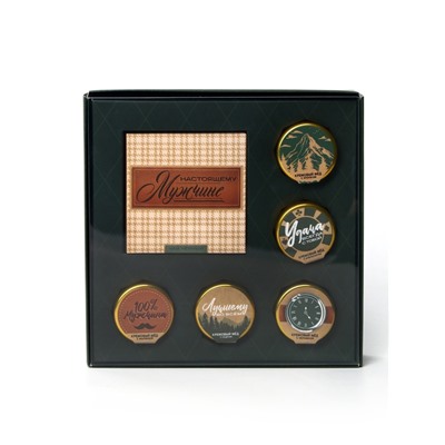 Подарочный набор «Настоящему мужчине»: крем-мёд, чай