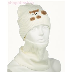 07-23-H Комплект для девочки (шапка+снуд) (46-48)