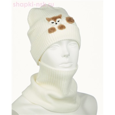 07-23-H Комплект для девочки (шапка+снуд) (46-48)