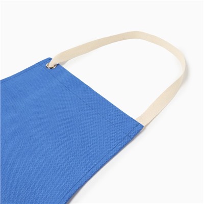 Фартук «Этель» Freedom, 60×70 см, синий, лён 61%, хлопок 39%, 500 г/м²