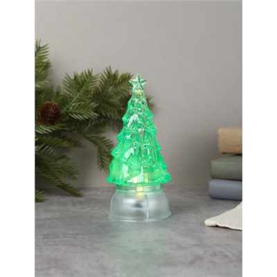 Свеча светодиодная 13 см Елка / HGZ-13 /уп 12/240/ новогодняя