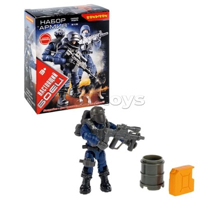 Набор солдатик с оружием "Настоящий боец" спецназовец, высота 6 см,