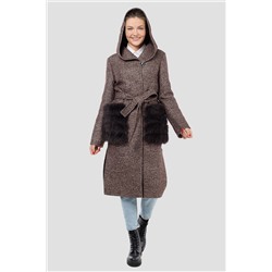 02-1772 Пальто женское утепленное (пояс)