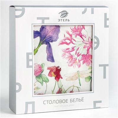 Скатерть «Этель. Луговые цветы» d=150 см, 100% хлопок, саржа 190 г/м²