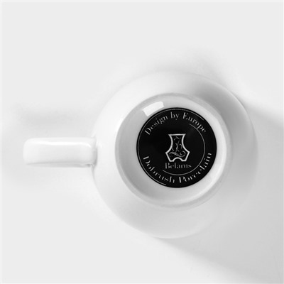 Кружка Добрушский завод «Бельё», 300 мл, глазурованный край, фарфор, белая