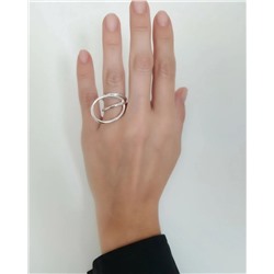 Кольцо с белым серебрением