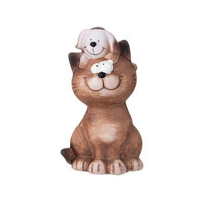 Фигурка КОТ И СОБАКА 9,5*8,5*16см, керам.