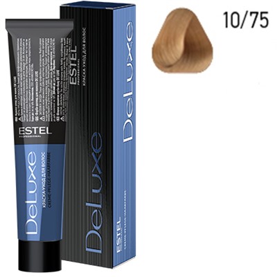 ЭстельDeLuxe Крем-краска для волос 10/75 Светлый блонлин коричнево-красный 60 мл