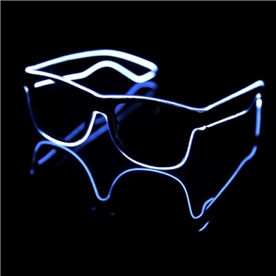 Светодиодные очки «Классика», 14.5×5.2×14 см, батарейки ААx2 (нет в комплекте), 3 режима, свечение белое