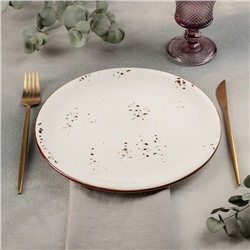 Тарелка обеденная BY BONE «Элиганс», d=25 см, фарфор, белая