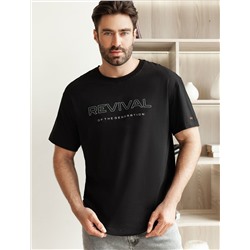 Свободная футболка  с авторским принтом