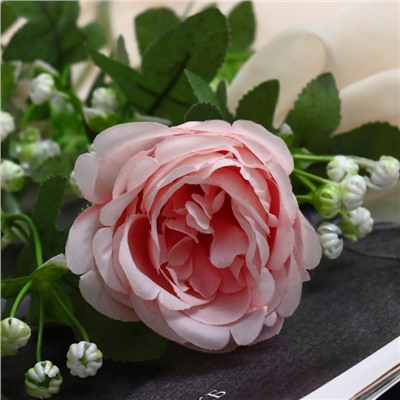 Цветы искусственные «Роза Амория», 7×62 см, светло-розовые