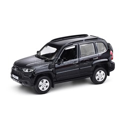 Машина металл LADA NIVA travel 12 см, (двери, черный метталлик) инерц., в коробке