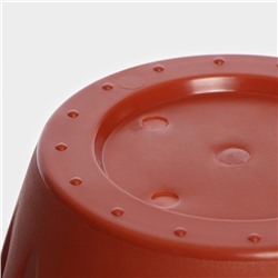 Горшок для цветов с поддоном «Фелиция», 3.6 л, d=22.5 см, h=17.2 см, пластиковый, терракотовый