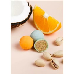 Конфеты протеиновые ассорти / Кокос Фисташка Апельсин / 350 г / шоу-бокс / 10 шт / ТМ Mytruefit