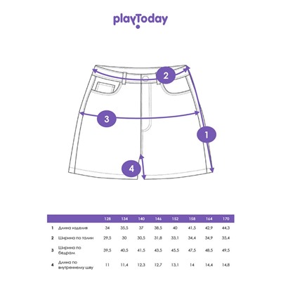Шорты текстильные джинсовые для девочек
