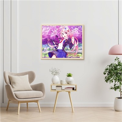 УЦЕНКА Картина по номерам 40×50 «Весеннее аниме», 26 цветов