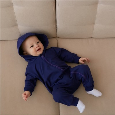 Комбинезон детский MINAKU, рост 56-62 см, тёмно-синий