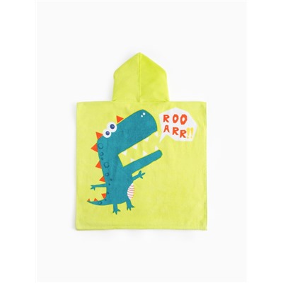 Полотенце - пончо детское махровое «Крошка Я. Дино», 60×120 см, хлопок 100%