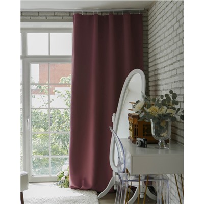Штора блэкаут портьерная «Этель», 130×300 см, фиолетовая