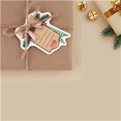 Шильдик декоративный на подарок «С Новым годом!», 6.5×10 см