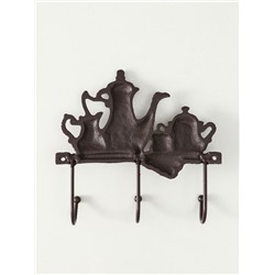Настенные крючки декоративные «Чаепитие», чугун, 18×20×5.5 см