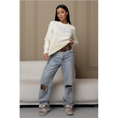 Лонгслив женский ЛЖ001 (Молочный)