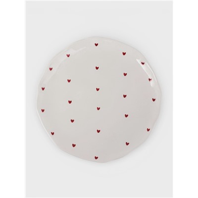 Тарелка «Уютный дом. Сердечки», d=20 см, керамика, белая