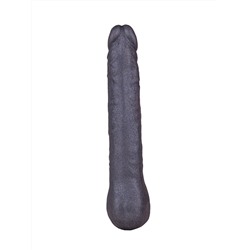 Чёрная фаллическая насадка BLACK BENT 3 - 22 см.