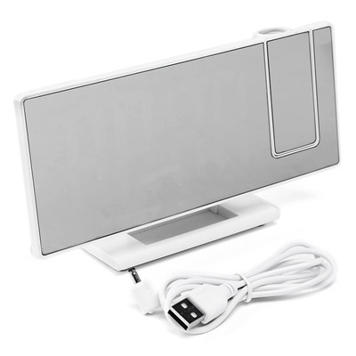 Часы-будильник электронные настольные с проекцией на потолок, 18.4×7.5 см, зеленая индикация