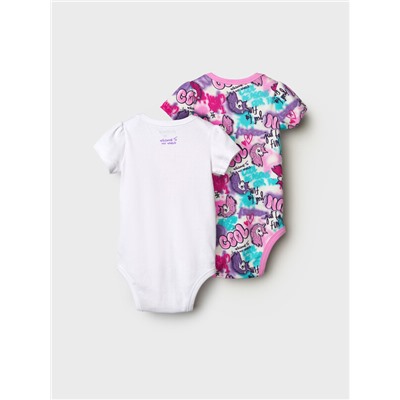 Боди детское трикотажное для девочек, 2 шт в комплекте