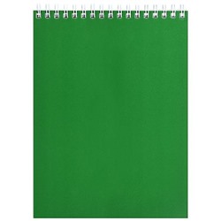 Блокнот на спирали А5 50л клетка "ЗЕЛЕНЫЙ" LTMNBA5-50 LITE