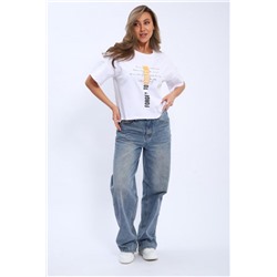 Футболка женская Modellance с принтом 32076 (Белый)