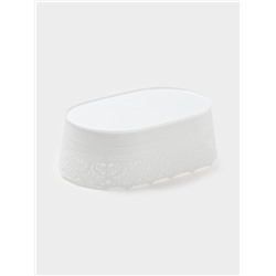 Корзинка для хлеба и фруктов IDEA «Ажур», пластик, 14×22×8 см, белая