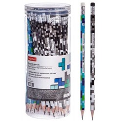 Карандаш черногр. "Кубики" с ластиком HB в тубе (065299) Хатбер