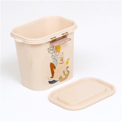 Контейнер Dogs для корма, овальный, 10 л, микс цветов