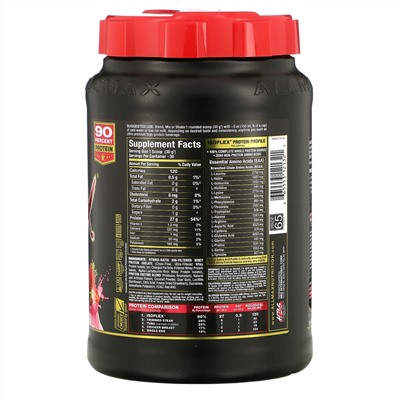 ALLMAX Nutrition, Isoflex, 100% ультрачистый изолят сывороточного протеина (WPI - Технология ионной фильтрации), клубника, 2 фунта (907 г)