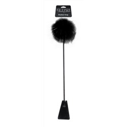 Черный стек Feather Crop с пуховкой на конце - 53,3 см.