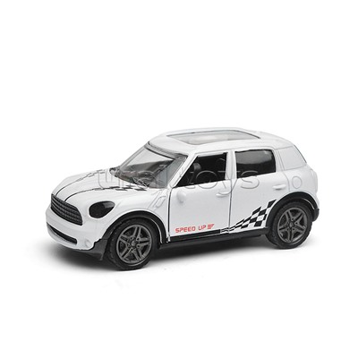 Белая инерционная машинка Хэтчбэк die-cast,1:32, открывающиеся двери