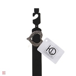 Ремень женский, ширина 2,3см, длина 95/105см, черный