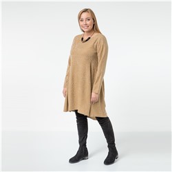 Платье, трикотаж, бежевый