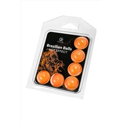 Набор из 6 шариков с массажным маслом Brazilian Balls с разогревающим эффектом