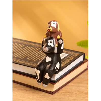 Сувенир «Пёс с щенком», 4.5×4×11 см, дерево