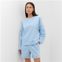 Костюм женский (толстовка, шорты) MIST, размер 40-42, голубой