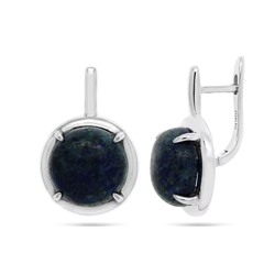 Серьги из серебра лазурит, МЦВА168