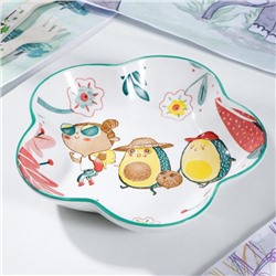 Блюдо керамическое «Прогулка авокадо», d=19.5 см ㅤ