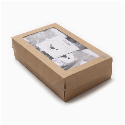 Набор для новорожденного «Крошка Я. Мой медвежонок», пелёнка 100×130 см, носочки 8-10 см