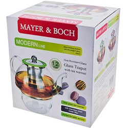 25678 Чайник стекло 1,2л+ подогрев,сито МВ (х12)