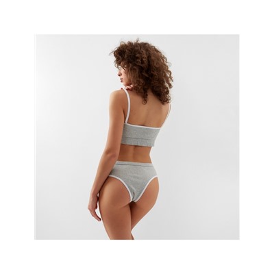 Комплект нижнего белья женский (топ, трусы) Collorista, серый, размер 44-46