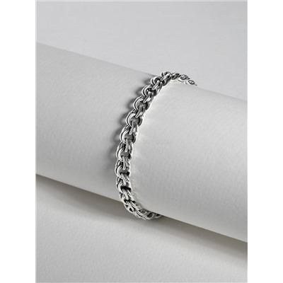 Браслет из чернёного серебра - Бисмарк, 21 см 925 пробы БРБ11021ч